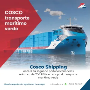 Portacontenedores eléctrico de 700 TEUs de Cosco Shipping